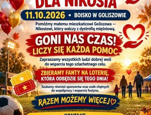 Festyn charytatywny w Goliszowie dla Nikosia — trwają zbiórka fantów na loterię i aukcje