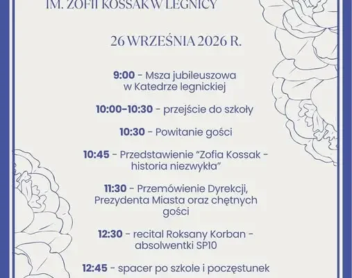 Podwójny jubileusz SP nr 10 w Legnicy: 70-lecie szkoły i 40-lecie nadania imienia Zofii Kossak
