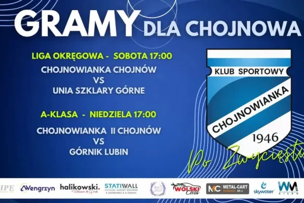 Piłkarski weekend na stadionie Chojnowianki – dwa mecze, dwa dni, mnóstwo emocji