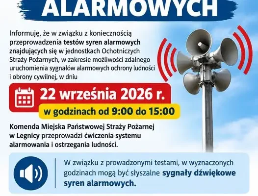 Legnica i Prochowice: we wtorek test syren alarmowych. Nie panikujcie!