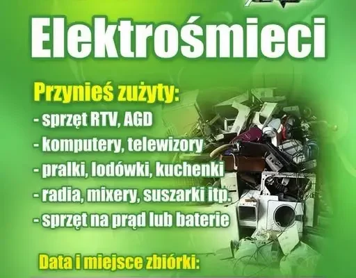 Gmina Kunice: bezpłatny odbiór elektroodpadów z posesji – zgłoszenia do 17 października