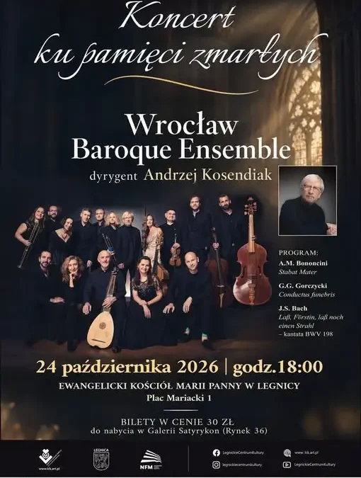 Koncert ku pamięci zmarłych w Kościele Mariackim w Legnicy