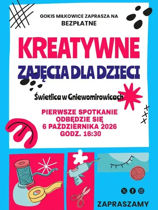 Świetlica w Gniewomirowicach zaprasza na bezpłatne zajęcia kreatywne