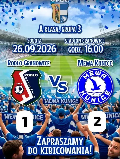 Rodło Granowice przegrywa z Mewą Kunice 1:2 w VII kolejce A Klasy