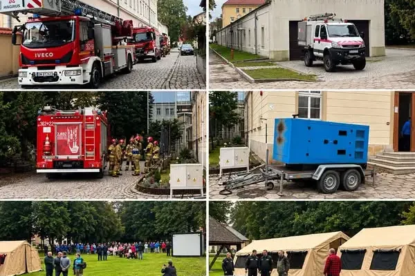 Ćwiczenia ochrony ludności w DPS w Legnickim Polu – ewakuacja i awaryjne zasilanie
