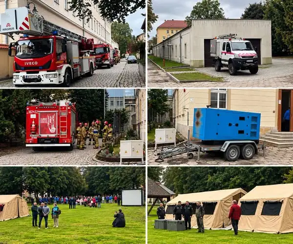 Ćwiczenia ochrony ludności w DPS w Legnickim Polu – ewakuacja i awaryjne zasilanie