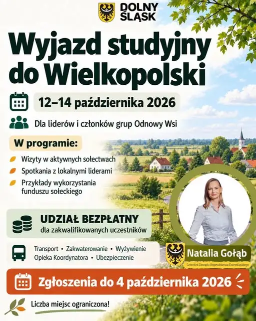 Wyjazd studyjny do Wielkopolski dla liderów Odnowy Wsi z Dolnego Śląska