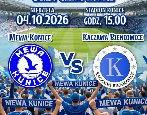 Derby Gminy Kunice: Mewa Kunice zmierzy się z Kaczawą Bieniowice