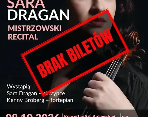 Bilety na recital Sary Dragan w Legnicy wyprzedane