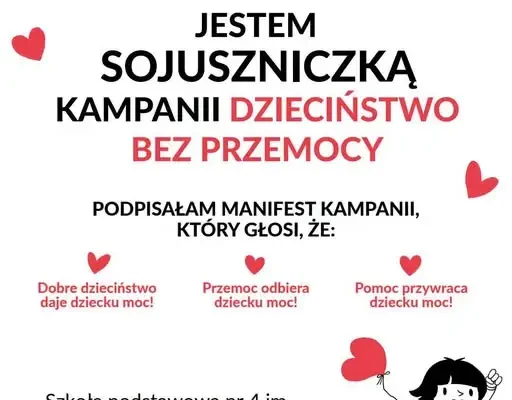 Szkoła dołącza do kampanii „Dzieciństwo bez Przemocy”