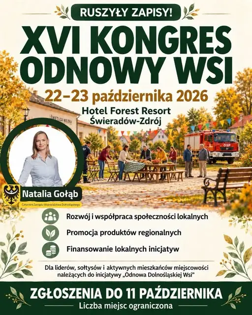 XVI Kongres Odnowy Wsi w Świeradowie-Zdroju – trwają zapisy dla liderów dolnośląskich wsi