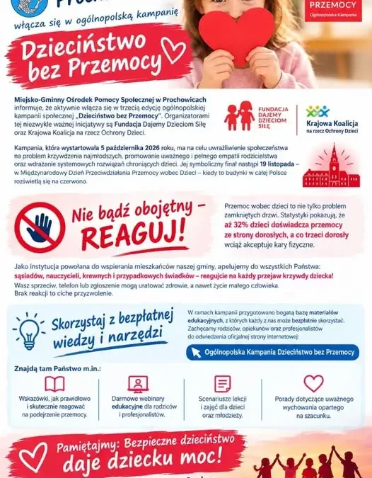Gmina Prochowice w kampanii „Dzieciństwo bez Przemocy”