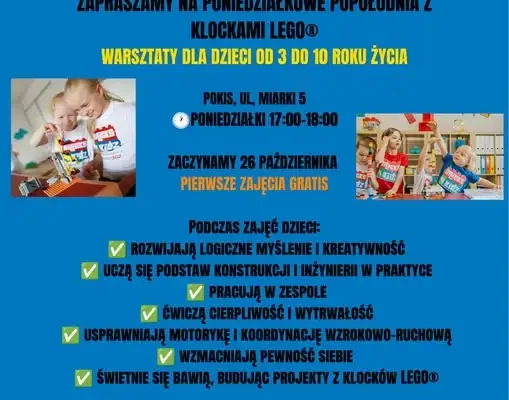 Kreatywne poniedziałki z klockami Lego w Prochowicach – zapisy trwają