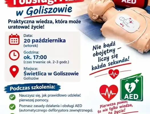 Goliszów: szkolenie z pierwszej pomocy i trzy nowe defibrylatory AED