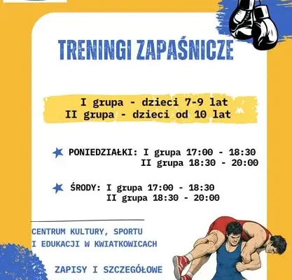 Zapasy w Kwiatkowicach – Uczniowski Ludowy Klub Sportowy MATADOR PROCHOWICE zaprasza na treningi