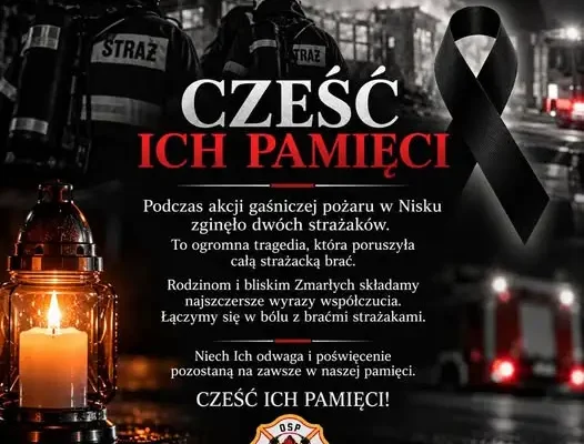 Tragedia w Nisku: dwóch strażaków zginęło podczas akcji gaśniczej