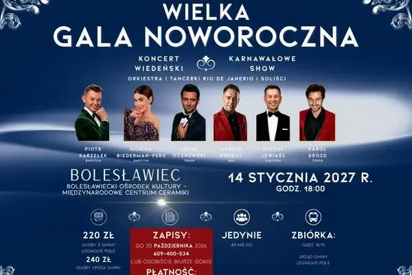 Wielka Gala Noworoczna w Bolesławcu – zapisy przedłużone do 30 października