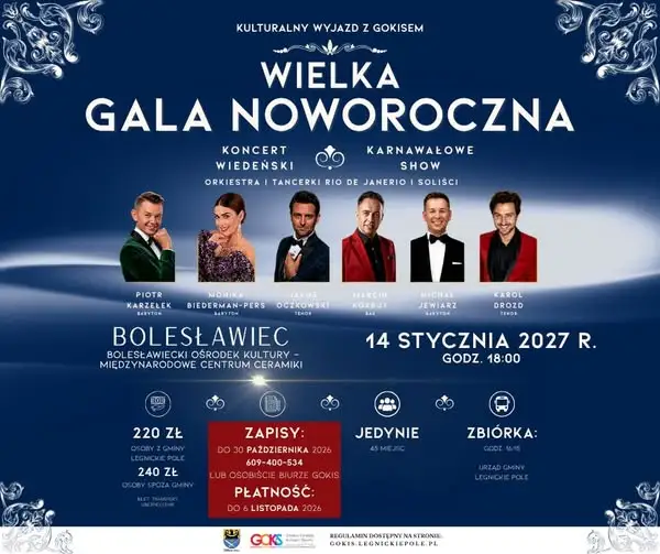 Wielka Gala Noworoczna w Bolesławcu – zapisy przedłużone do 30 października