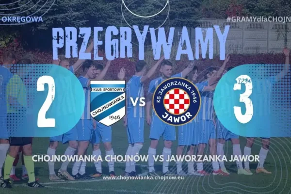 Chojnowianka przegrywa z liderem po emocjonującym meczu