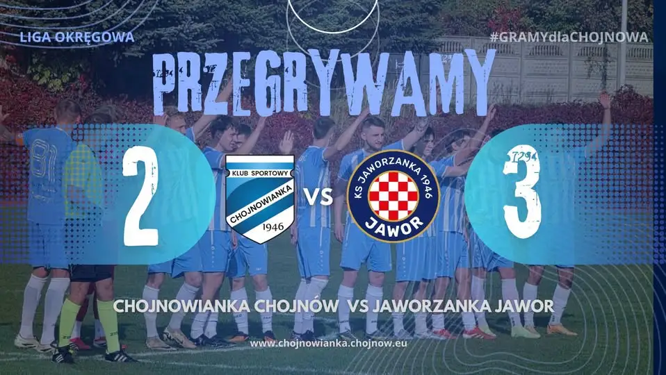 Chojnowianka przegrywa z liderem po emocjonującym meczu