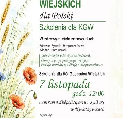 Warsztaty dla KGW w Kwiatkowicach: zdrowie, bezpieczeństwo i pierwsza pomoc