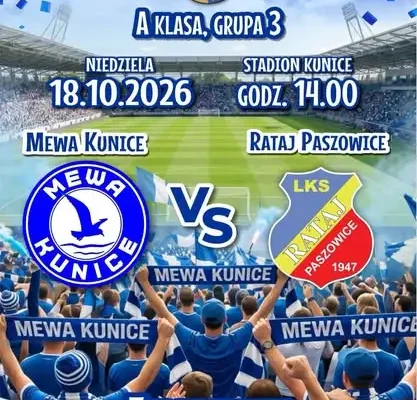 Mecz 10. kolejki A klasy: Kunice podejmą LKS Rataj Paszowice