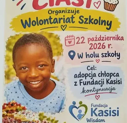 Kiermasz ciast w szkole przyniósł 750 zł na adopcję chłopca z Fundacji Kasisi
