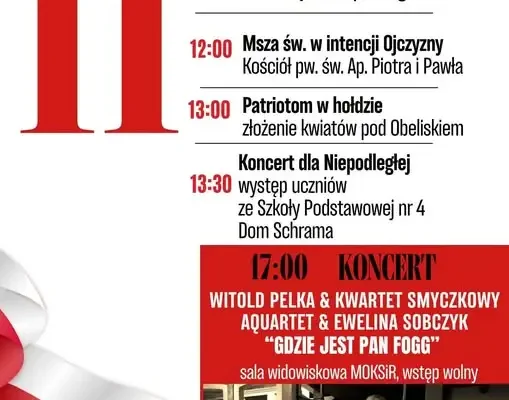 Chojnów świętuje 11 listopada – msza, hołd pod obeliskiem i kabaretowy koncert