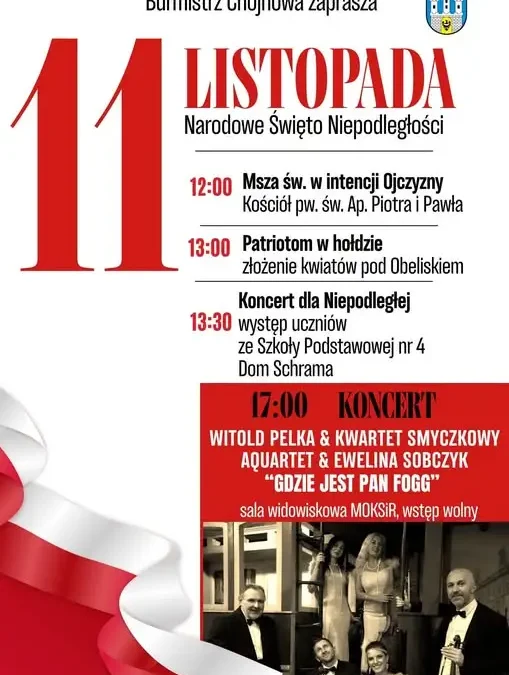 Chojnów świętuje 11 listopada – msza, hołd pod obeliskiem i kabaretowy koncert
