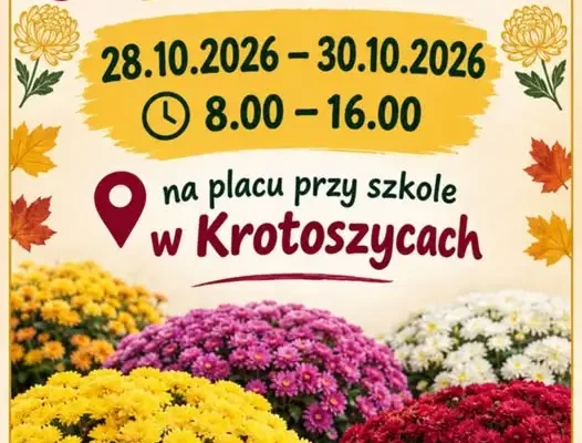Rada Rodziców w Krotoszycach zaprasza na sprzedaż chryzantem