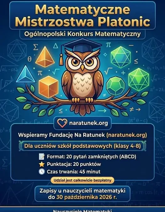 Matematyczne Mistrzostwa Platonic – ogólnopolski konkurs dla uczniów klas 4–8