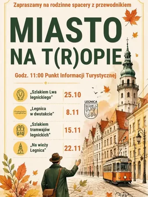 Legnica zaprasza na rodzinne spacery z przewodnikiem „Miasto na T(r)opie”