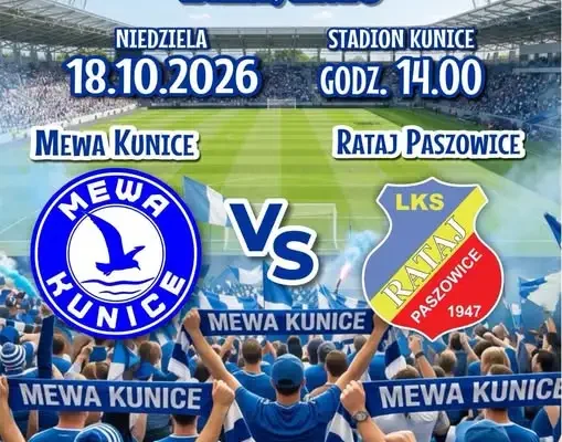 Mewa Kunice wygrywa z Ratajem Paszowice w 10. kolejce A Klasy