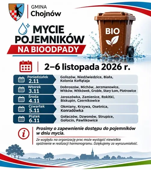 REMONDIS umyje pojemniki na bioodpady w gminie Chojnów. Sprawdź harmonogram